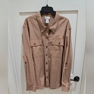 Dickies Women's Tan Button-Up Shirt Jacket